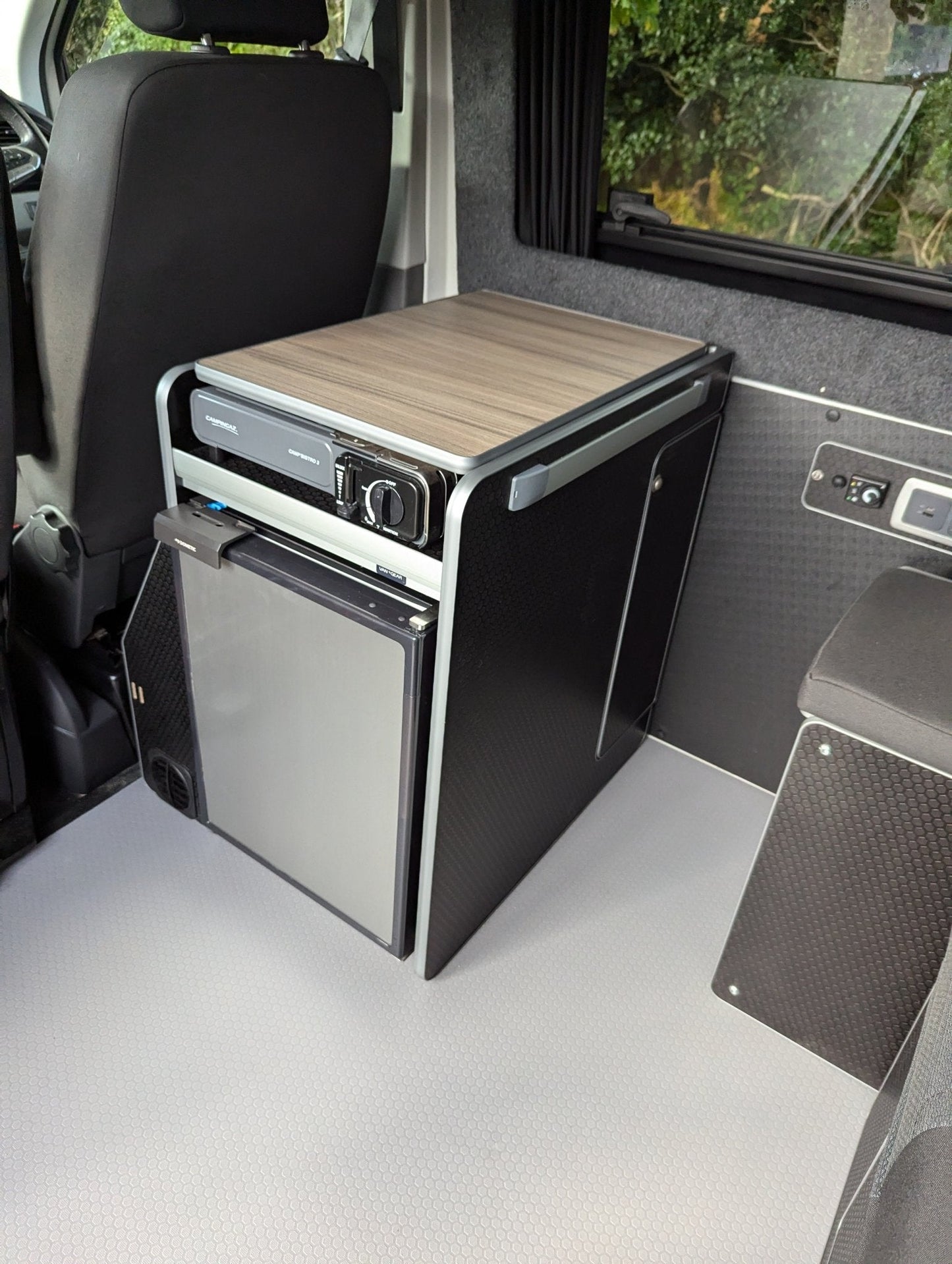 Vangear CRX - Pod 2.2 campervan fridge pod - Black or Grey (fridge not included) - Vangear UK