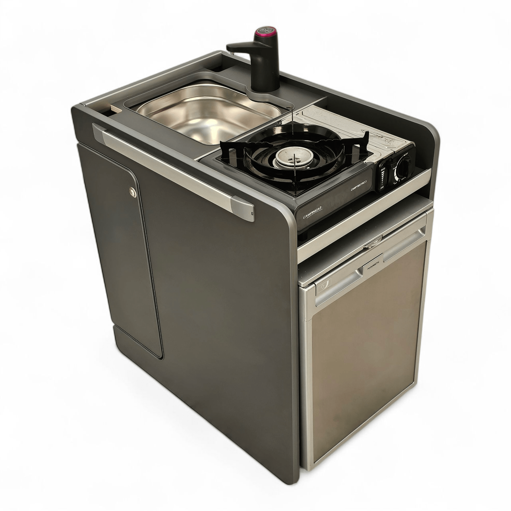 Vangear CRX - Pod 2.3 campervan fridge pod - Black or Carbon Grey (fridge not included) - Vangear UK