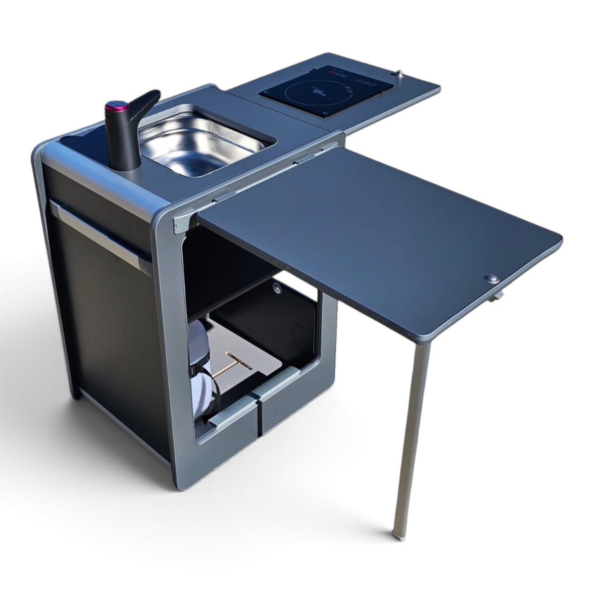 Vangear Electric Mini-Pod Campervan Kitchen Pod 3.0 - Black or Carbon Grey - Vangear UK