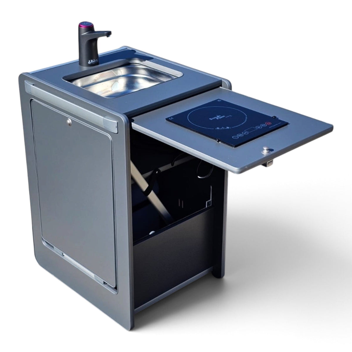 Vangear Electric Mini-Pod Campervan Kitchen Pod 3.0 - Black or Carbon Grey - Vangear UK