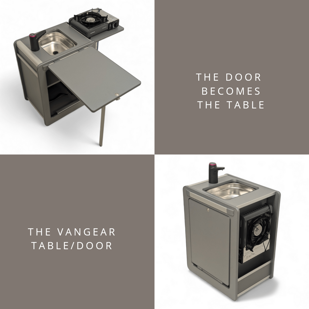 Vangear Mini - Pod 2.2 Campervan Kitchen Pod (Black) NEW 2.2 - Vangear UK