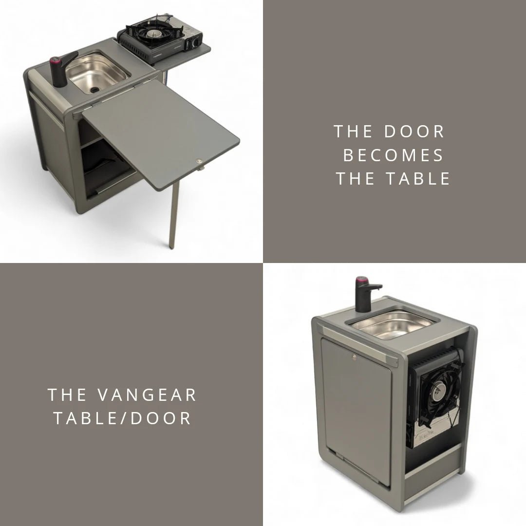 Vangear Mini - Pod 2.2 Campervan Kitchen Pod (Black) NEW 2.2 - Vangear UK