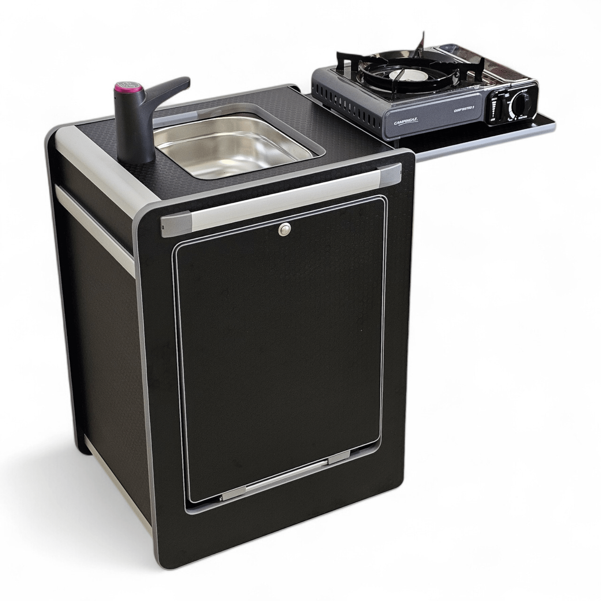 Vangear Mini - Pod Campervan Kitchen Pod 3.0 - Black or Carbon Grey - Vangear UK