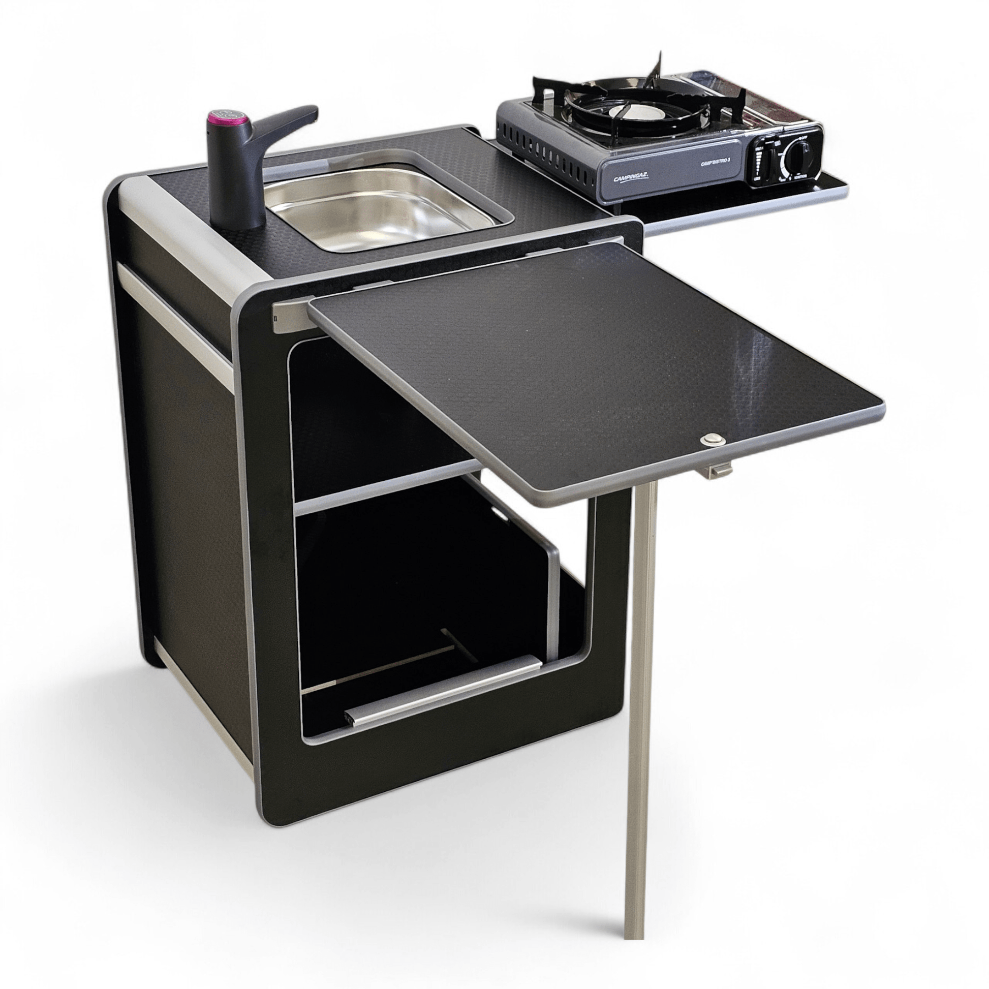 Vangear Mini - Pod Campervan Kitchen Pod 3.0 - Black or Carbon Grey - Vangear UK