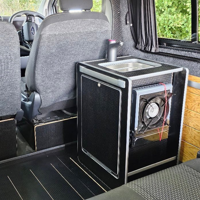 Vangear Mini-Pod Campervan Kitchen Pod 3.0 - Black or Carbon Grey - Vangear UK