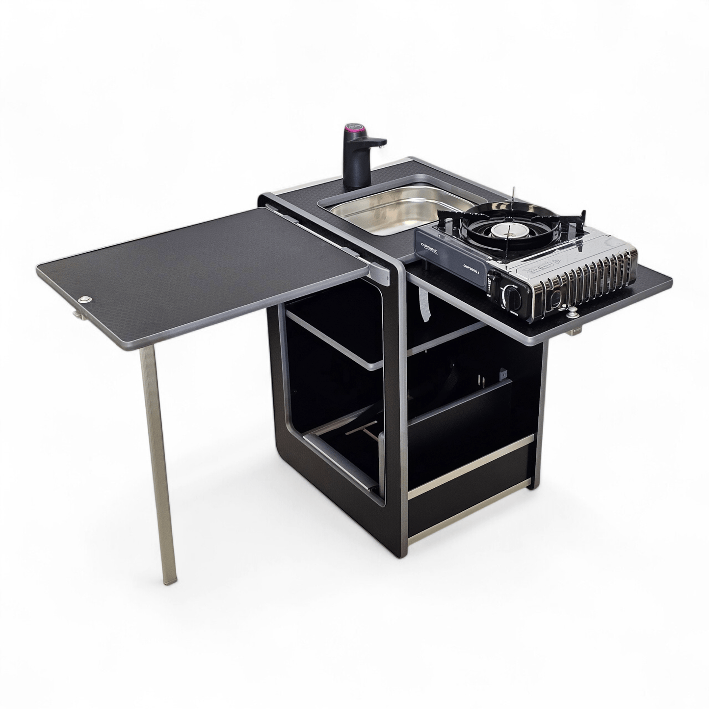 Vangear Mini - Pod Campervan Kitchen Pod 3.0 - Black or Carbon Grey - Vangear UK