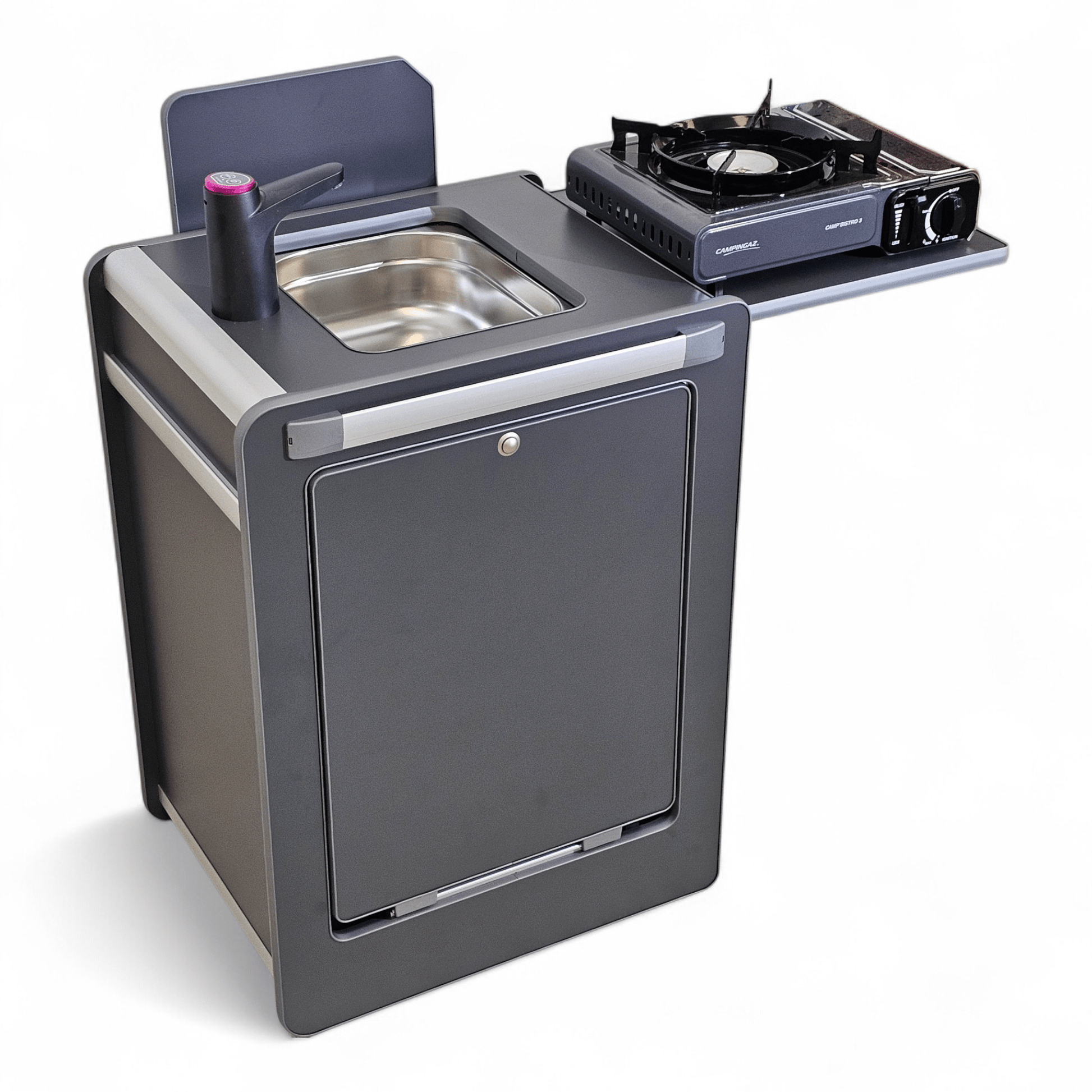 Vangear Mini - Pod Campervan Kitchen Pod 3.0 - Black or Carbon Grey - Vangear UK
