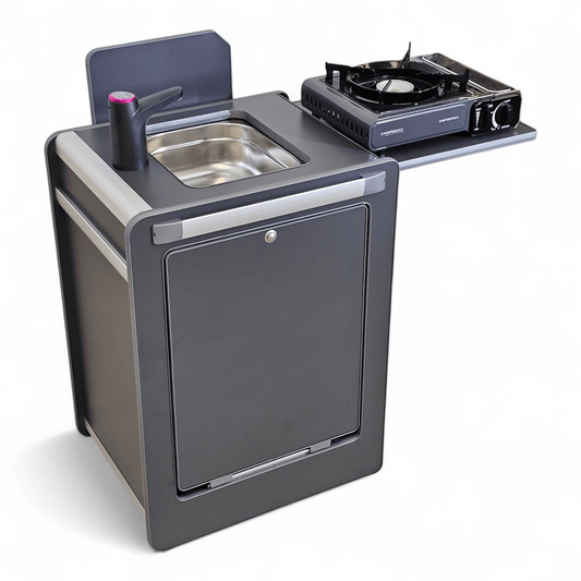 Vangear Mini - Pod Campervan Kitchen Pod 3.0 - Black or Carbon Grey - Vangear UK