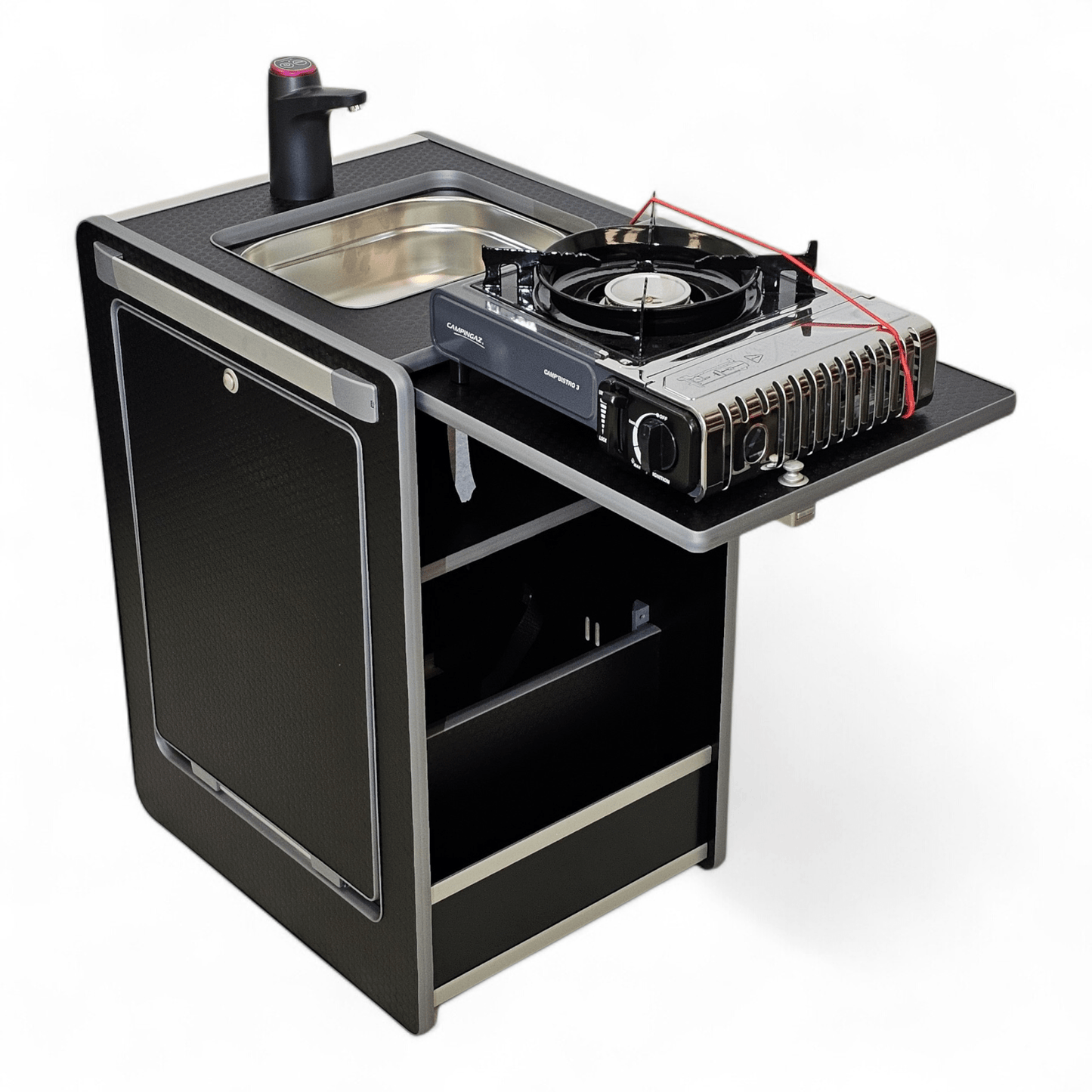 Vangear Mini - Pod Campervan Kitchen Pod 3.0 - Black or Carbon Grey - Vangear UK