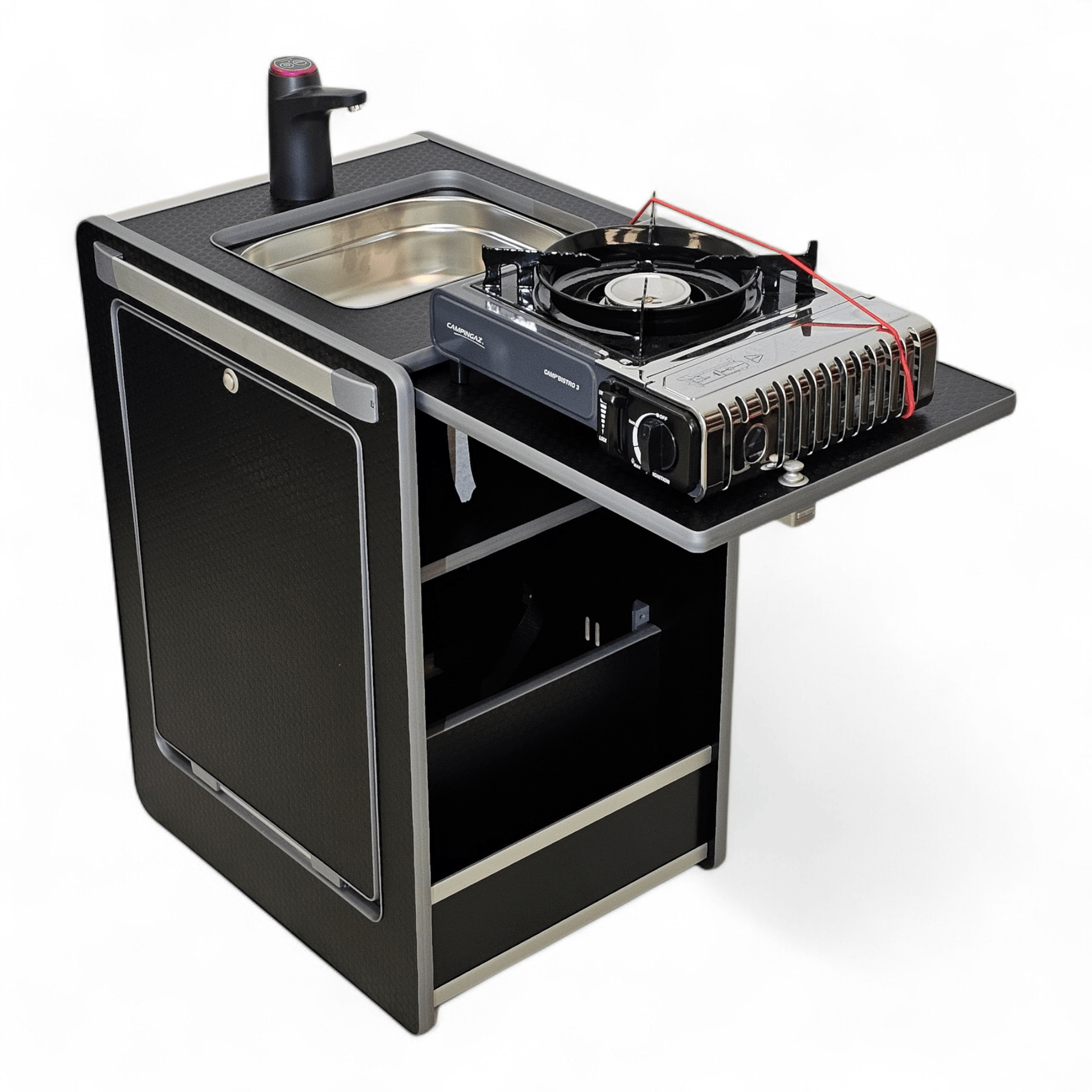 Vangear Mini - Pod Campervan Kitchen Pod 3.0 - Black or Carbon Grey - Vangear UK