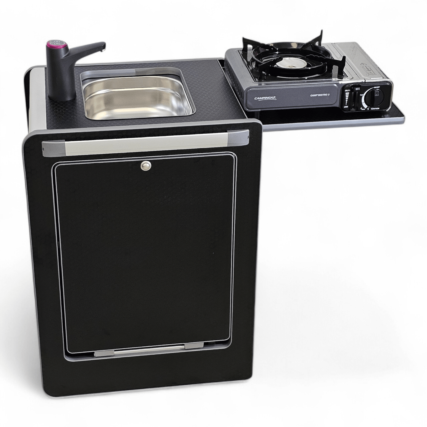 Vangear Mini - Pod Campervan Kitchen Pod 3.0 - Black or Carbon Grey - Vangear UK