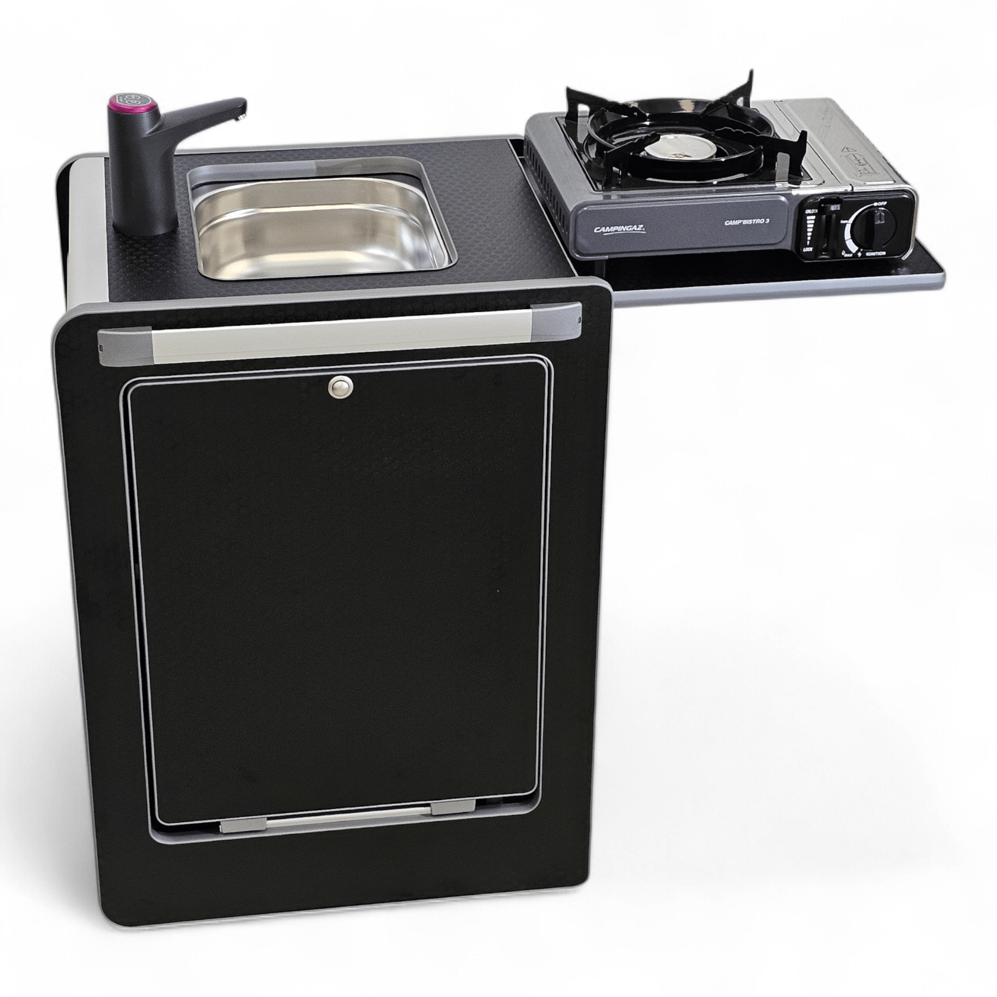 Vangear Mini - Pod Campervan Kitchen Pod 3.0 - Black or Carbon Grey - Vangear UK