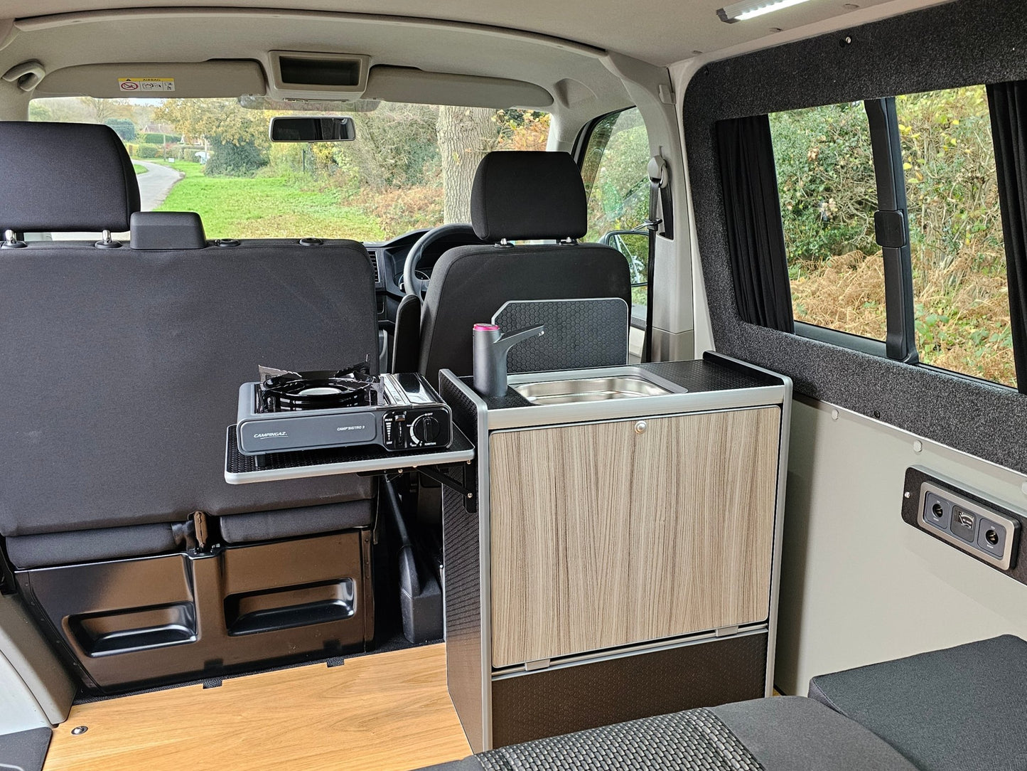Vangear Nano - Pod Campervan Kitchen 2.2 - Black or Grey - Vangear UK