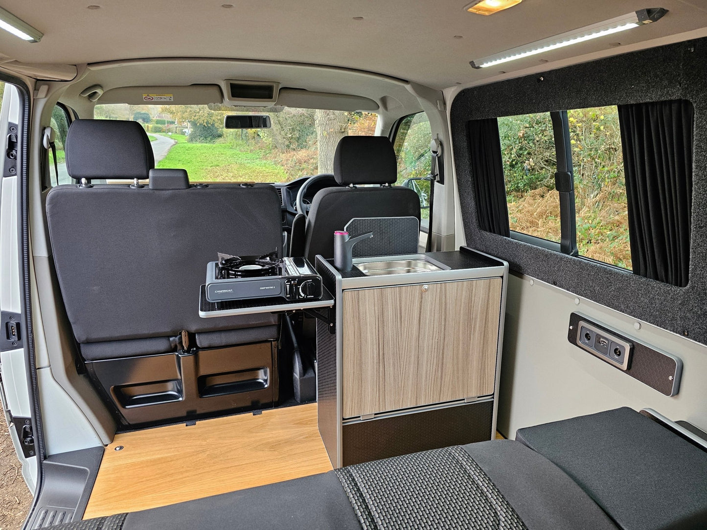 Vangear Nano - Pod Campervan Kitchen 2.2 - Black or Grey - Vangear UK