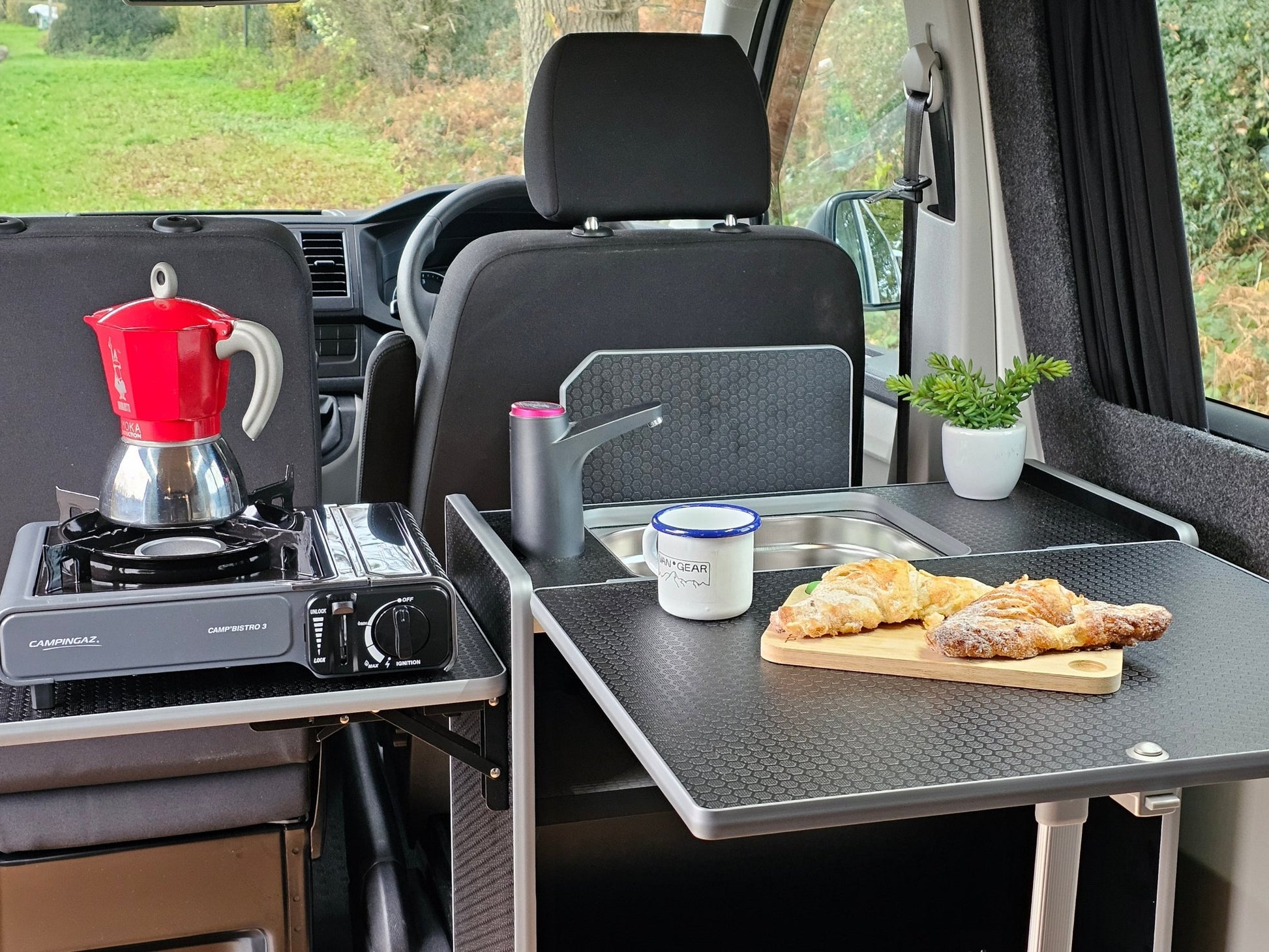Vangear Nano - Pod Campervan Kitchen 2.2 - Black or Grey - Vangear UK
