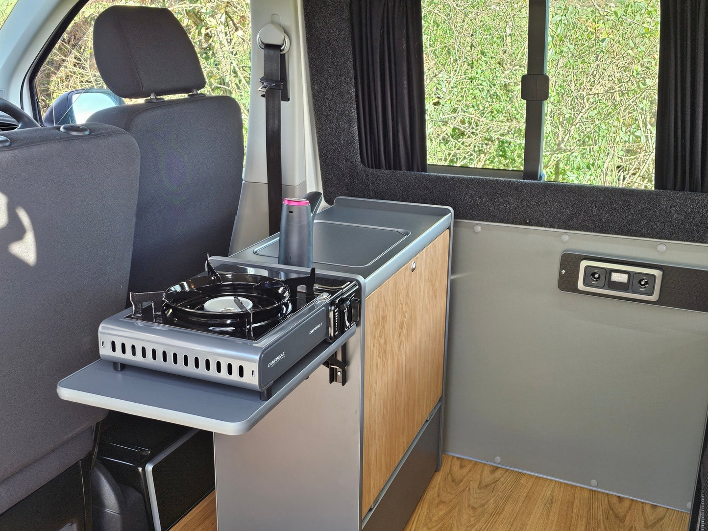 Vangear Nano - Pod Campervan Kitchen 2.2 - Black or Grey - Vangear UK