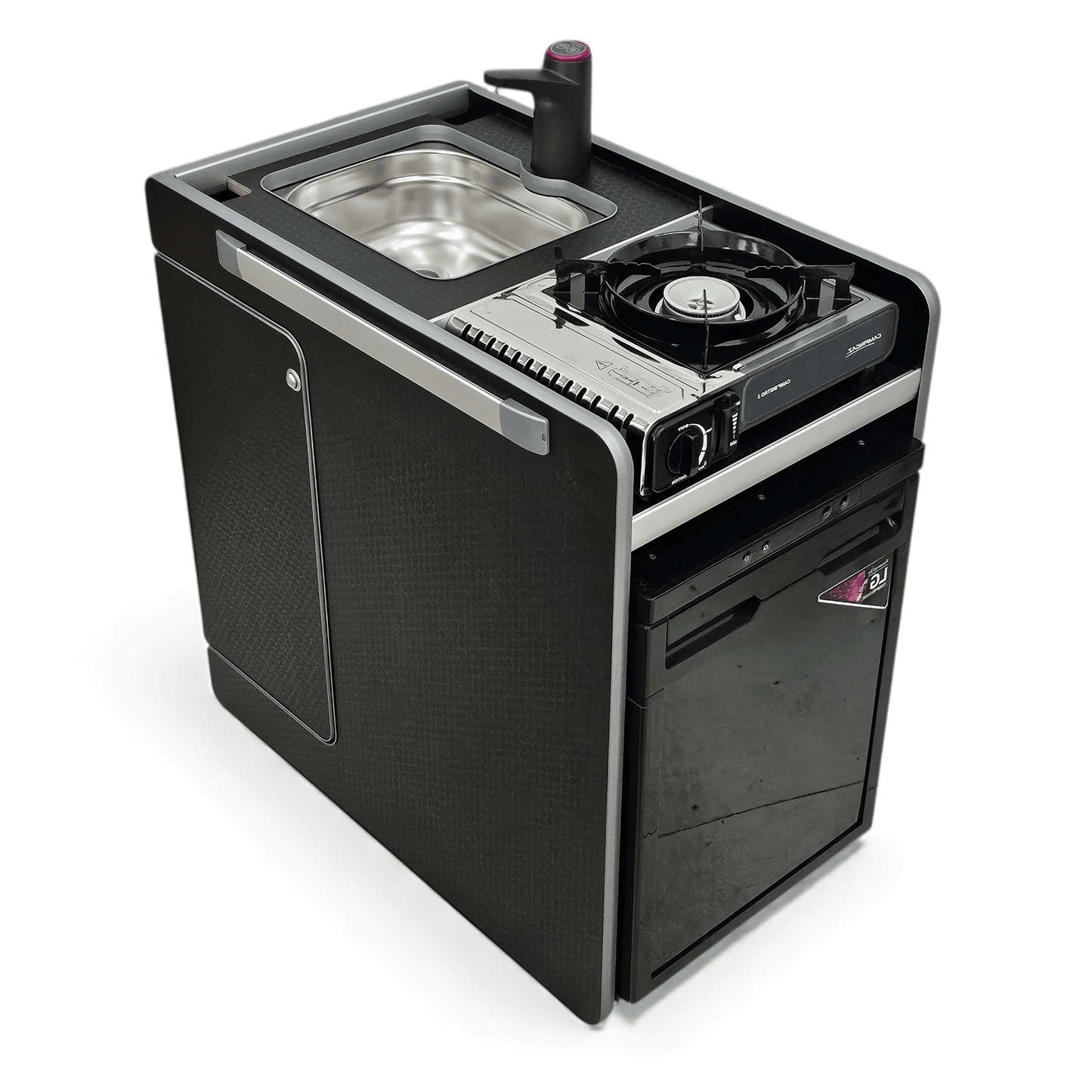 Vangear stove CRX-Pod 3.0 campervan kitchen fridge pod - Black or Carbon Grey (fridge not included) - Vangear UK