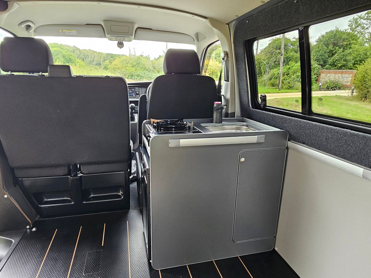 Vangear stove CRX-Pod 3.0 campervan kitchen fridge pod - Black or Carbon Grey (fridge not included) - Vangear UK