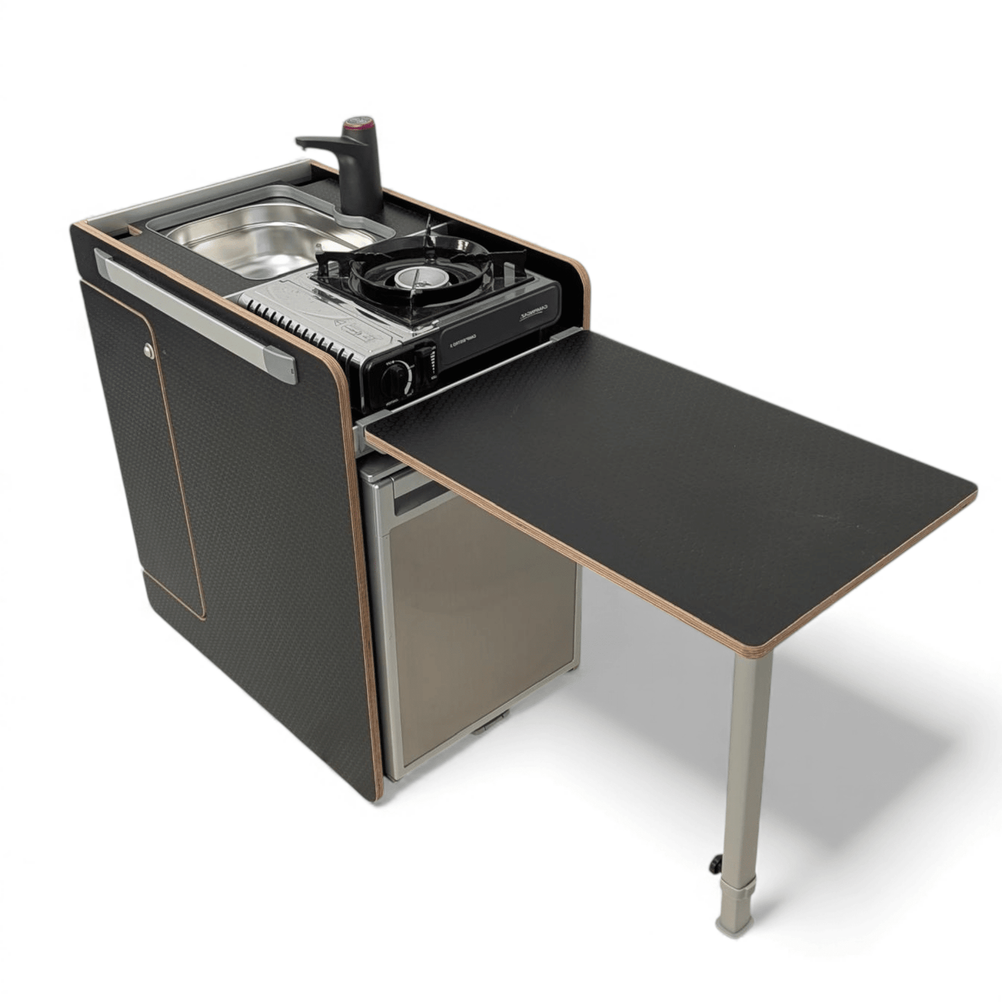 Vangear stove CRX-Pod 3.0 campervan kitchen fridge pod - Black or Carbon Grey (fridge not included) - Vangear UK