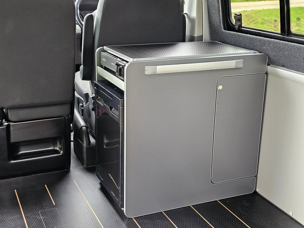 Vangear stove CRX-Pod 3.0 campervan kitchen fridge pod - Black or Carbon Grey (fridge not included) - Vangear UK