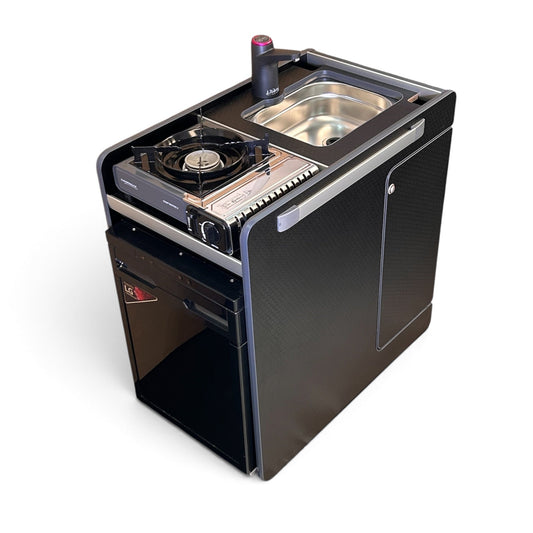 Vangear stove CRX-Pod 3.0 campervan kitchen fridge pod - Black or Carbon Grey (fridge not included) - Vangear UK