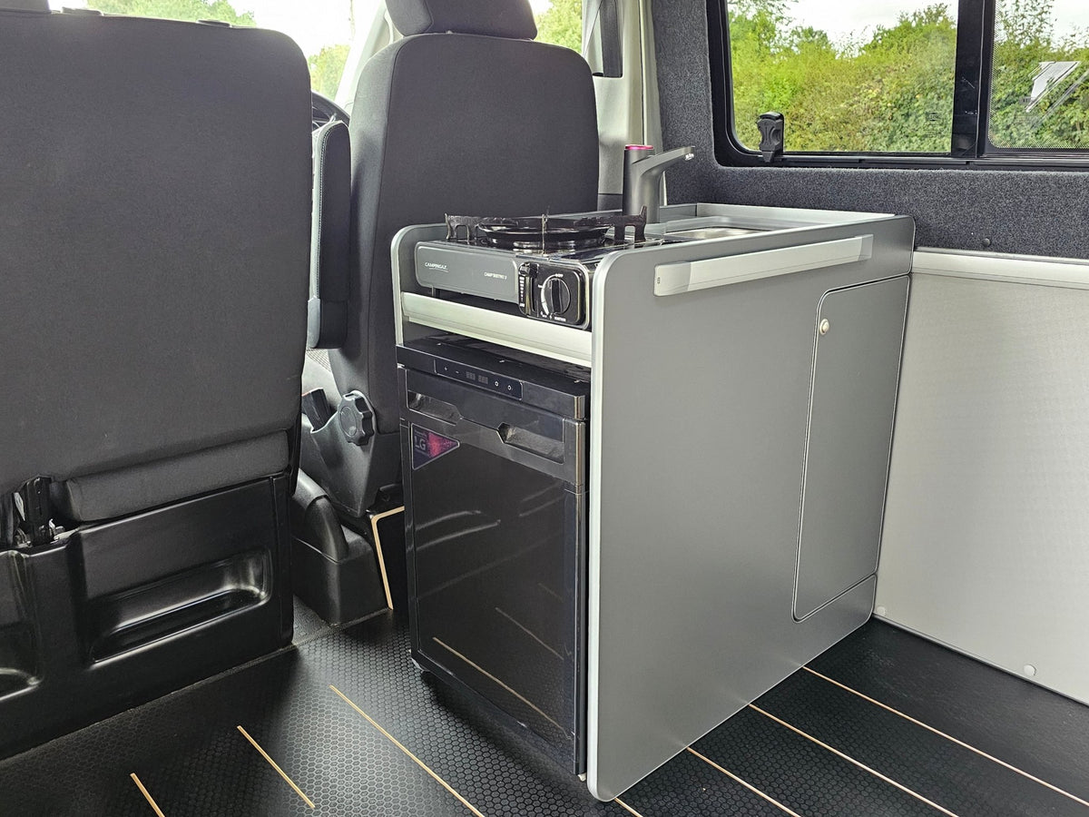 Vangear stove CRX-Pod 3.0 campervan kitchen fridge pod - Black or Carbon Grey (fridge not included) - Vangear UK