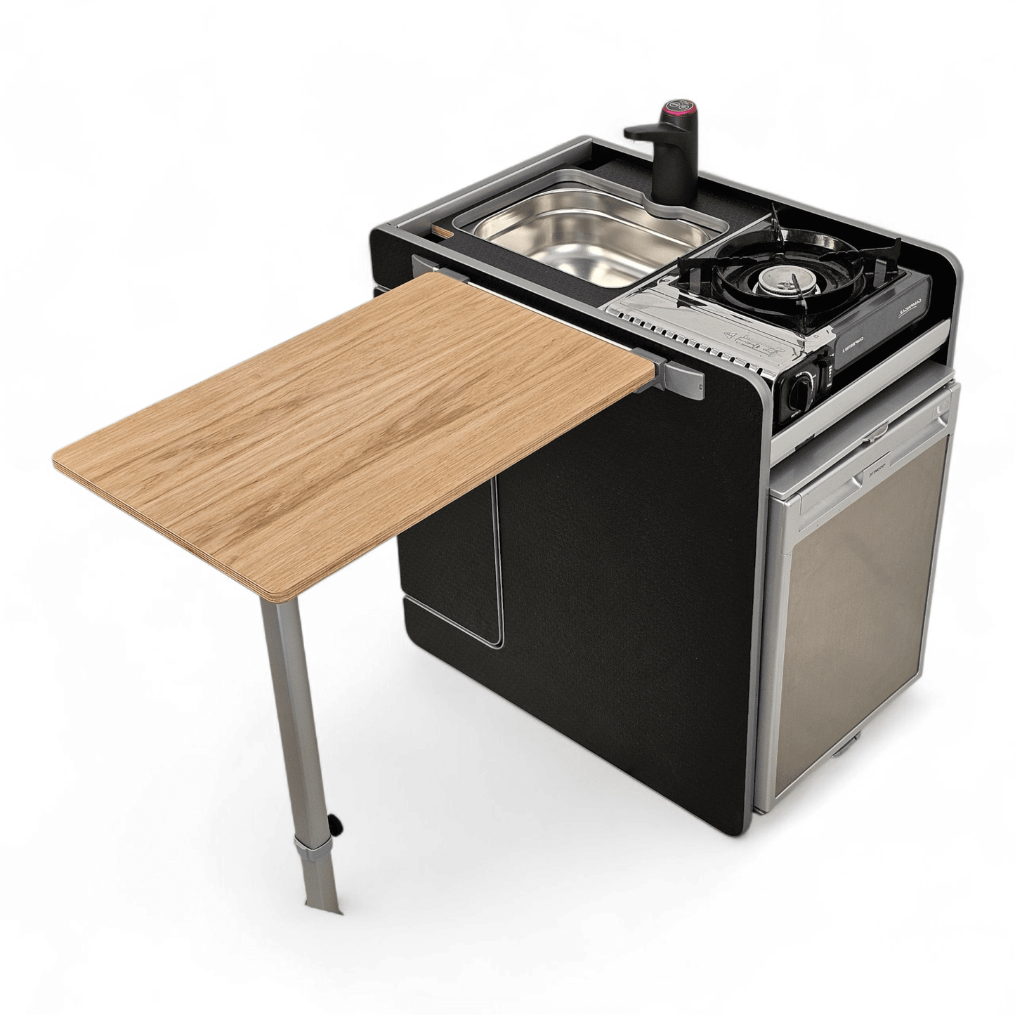 Vangear stove CRX-Pod 3.0 campervan kitchen fridge pod - Black or Carbon Grey (fridge not included) - Vangear UK