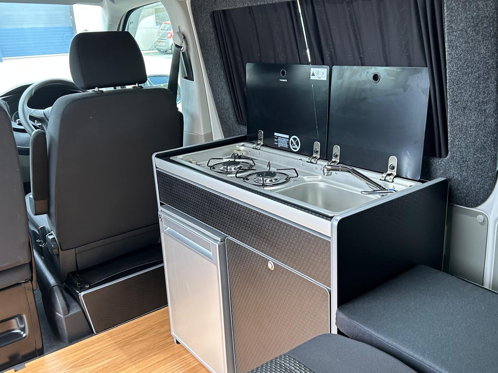 Vangear X - Pod (Gen2.2) Campervan kitchen - Black or Grey (fridge not included) - Vangear UK