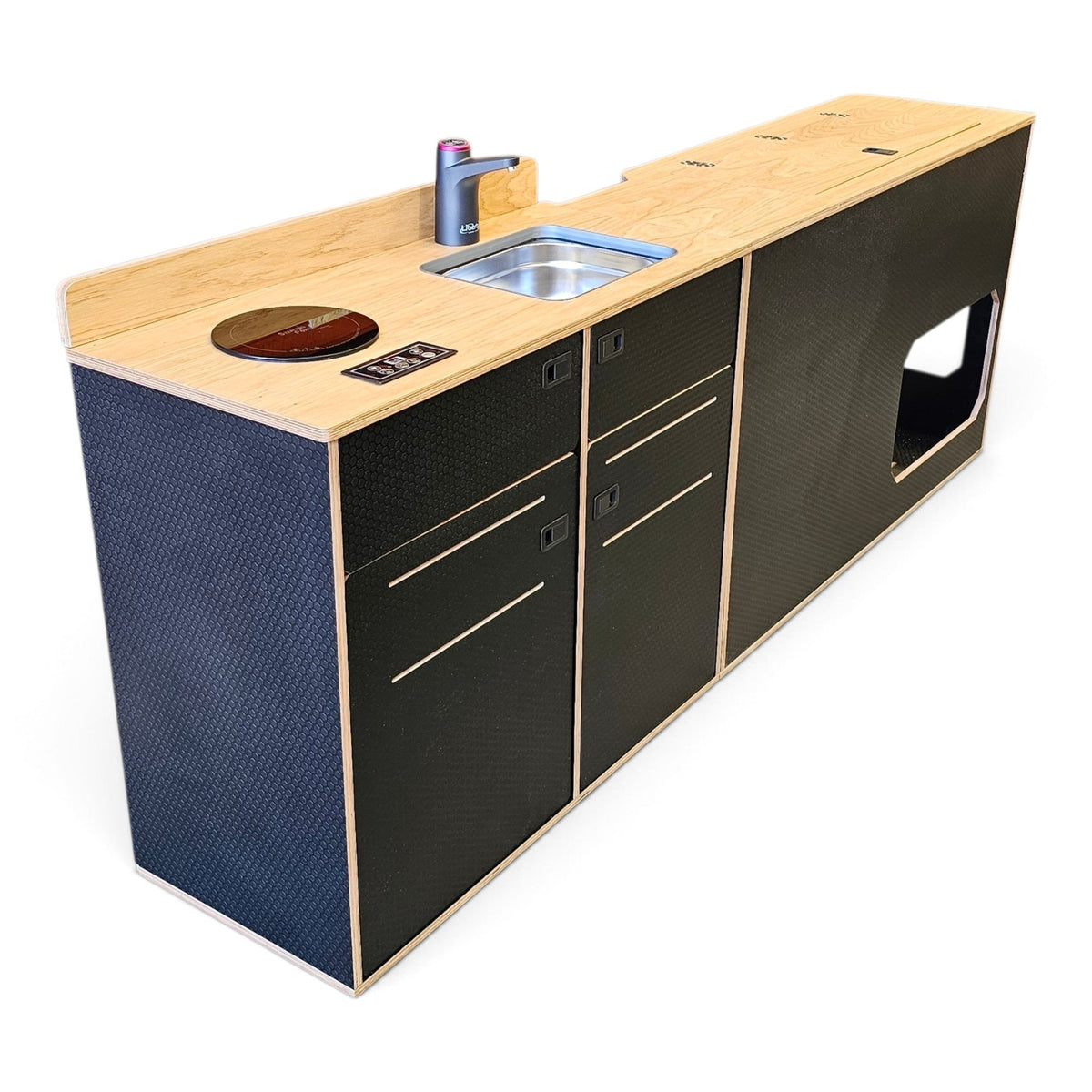 VW T7 - Ford Custom - Down the side furniture - Woody-Pods (electric version) - Vangear UK