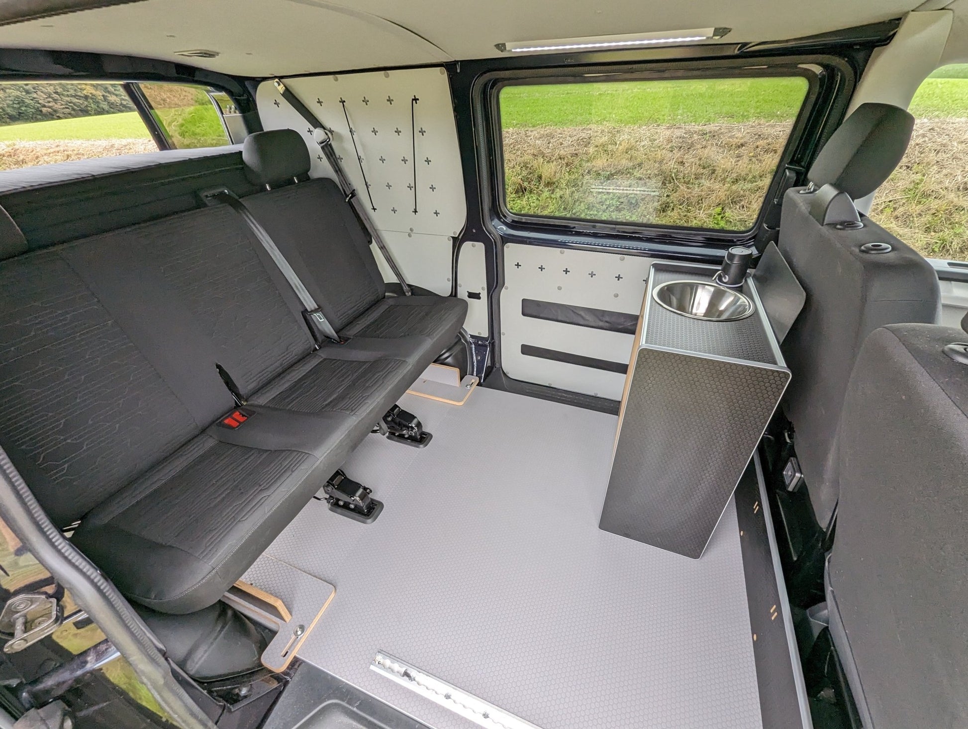 VW Transporter "3rd Row" seat(USED)/bed/floor conversion (supply & fit) - Vangear UK