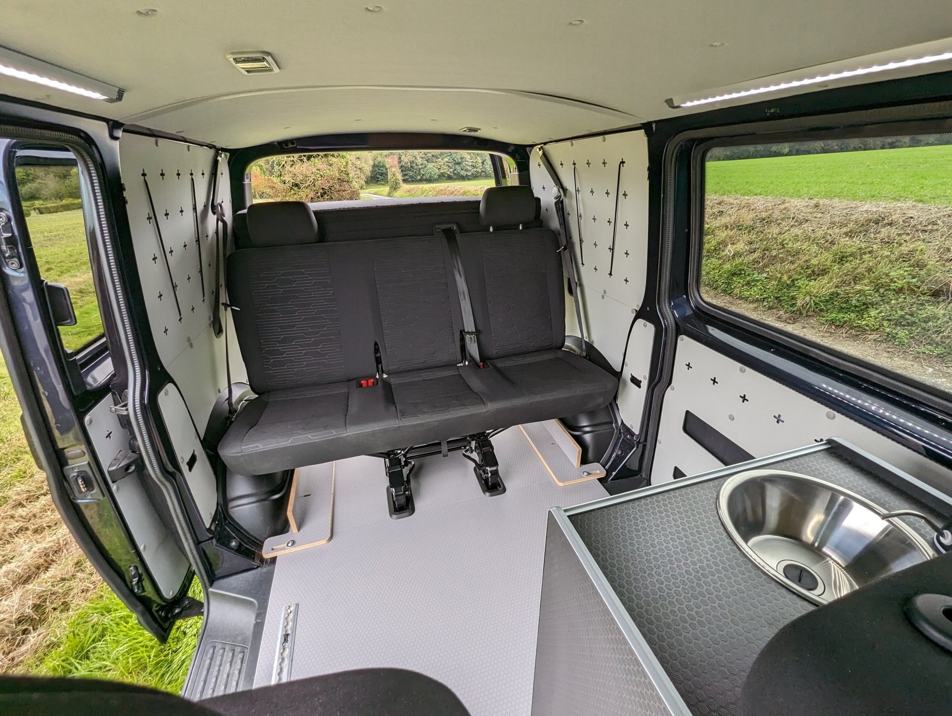 VW Transporter "3rd Row" seat(USED)/bed/floor conversion (supply & fit) - Vangear UK