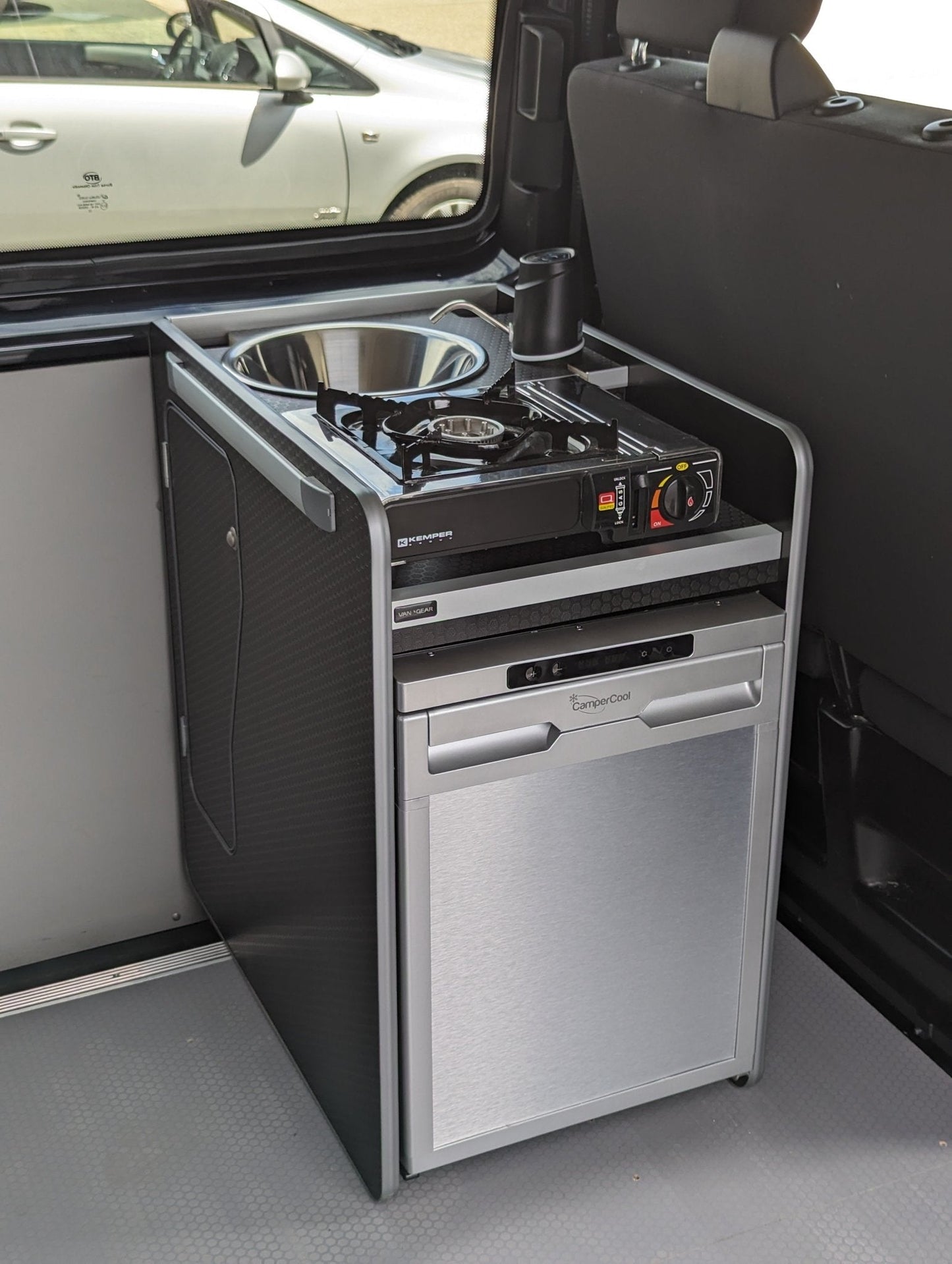 Vangear CRX-Pod campervan fridge pod (Black) - Vangear UK