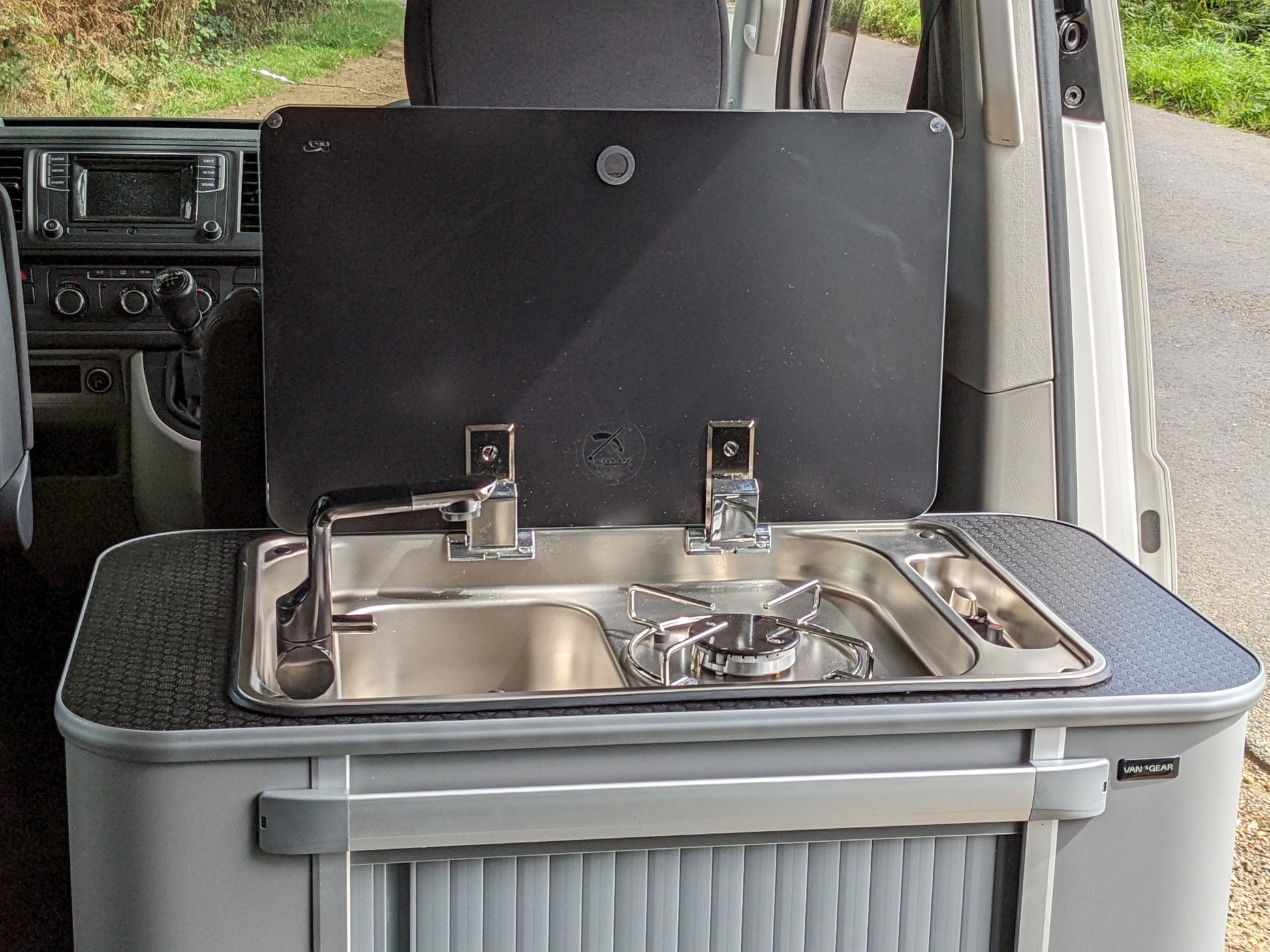 Vangear Kombi-Pod Campervan kitchen unit (Grey) - Vangear UK