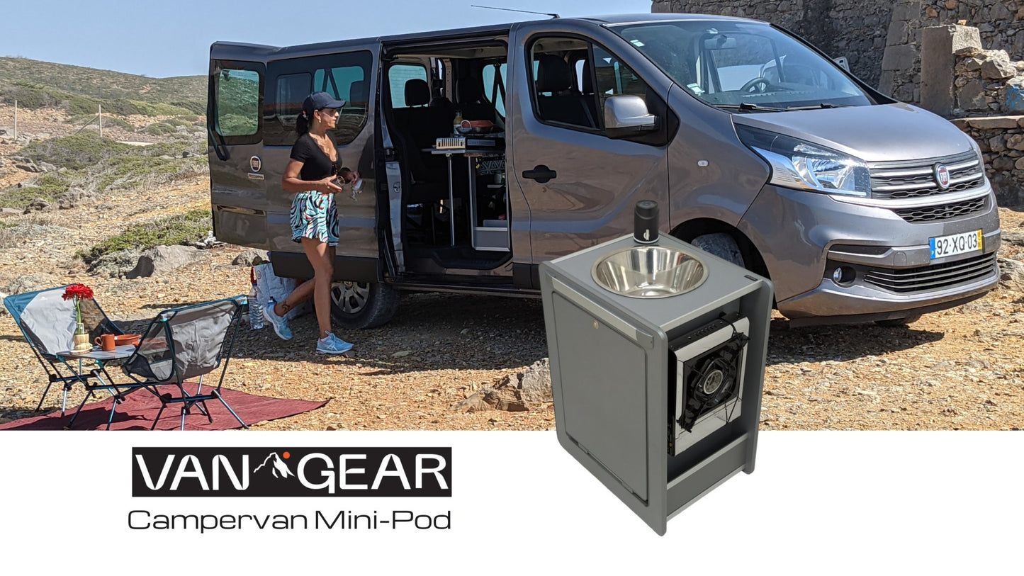 Vangear Mini-Pod Campervan Kitchen Pod (Black) gen2.1 - Vangear UK