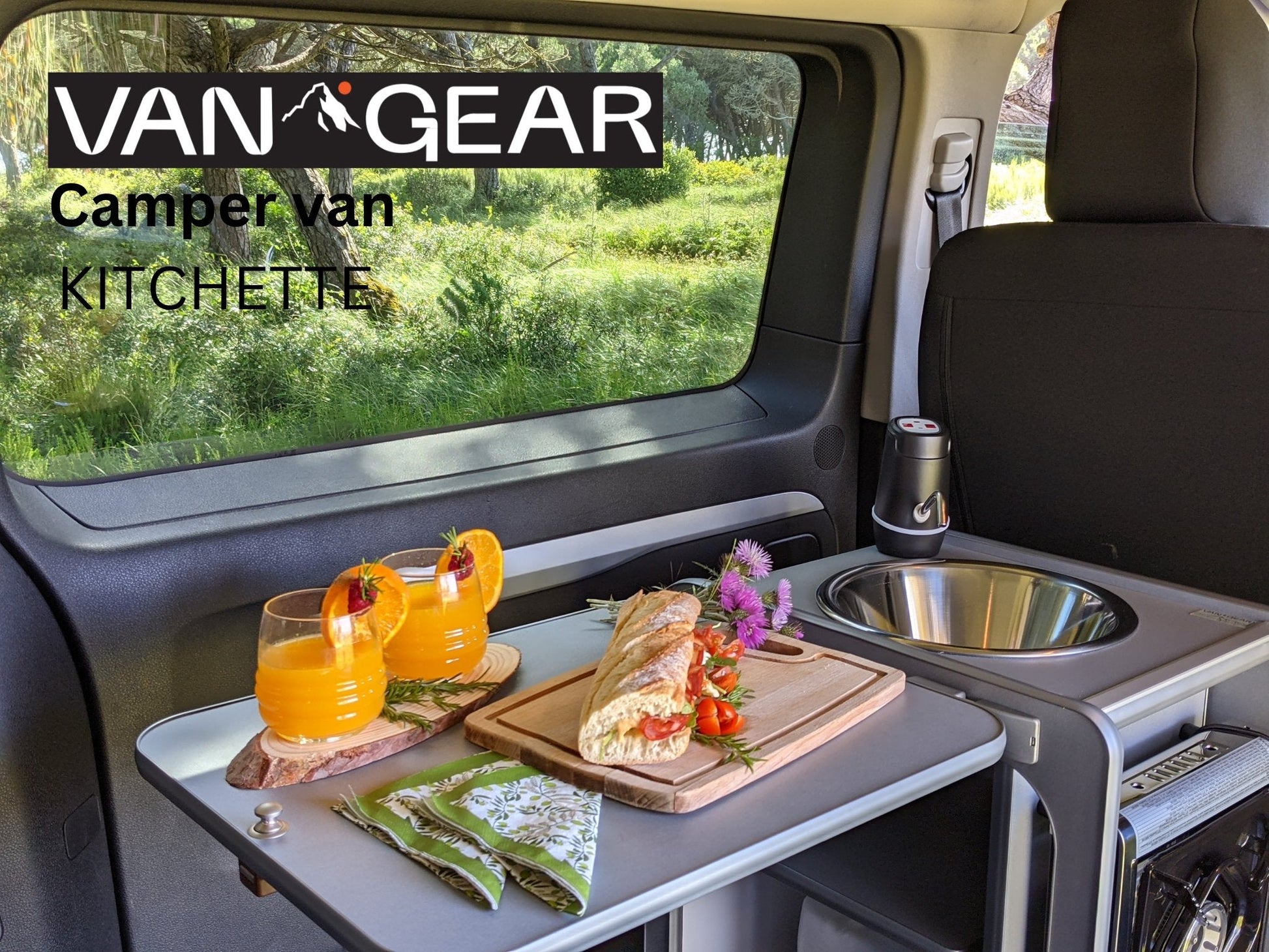 Vangear Mini-Pod Campervan Kitchen Pod (Black) gen2.1 - Vangear UK